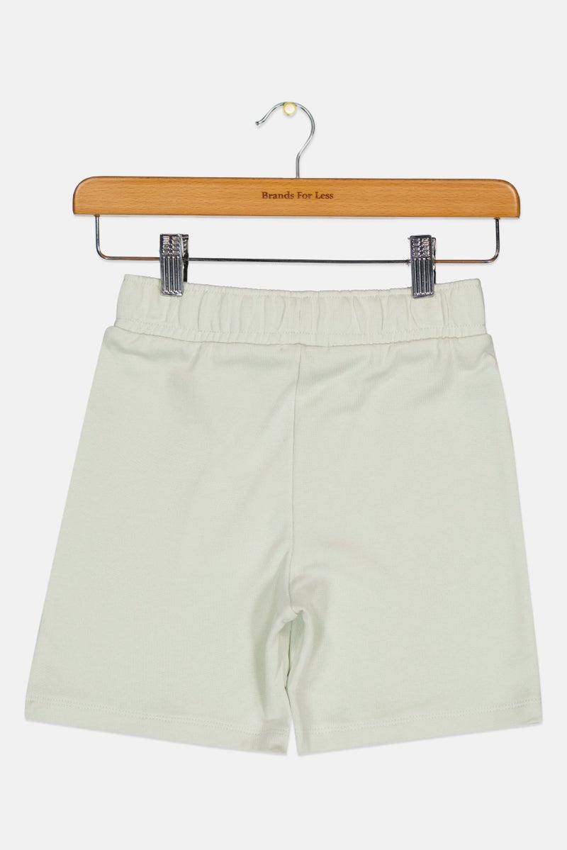 guppy Kids Boy Solid Basic Shorts, Mint - Image 2